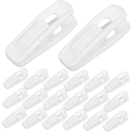 Tøjklemmer, Fløjl Bøjle Klips, Fløjl Håndtag Forlængerklips, Bøjleforlænger, Progressivt Glidende Bærbar, Shorts Klips Bøjle, Foldbar (20 stk)