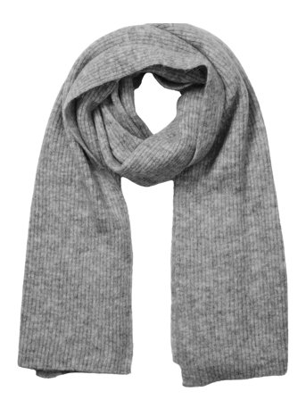 Slfmaline Lano Knit Scarf Noos Grey Selected