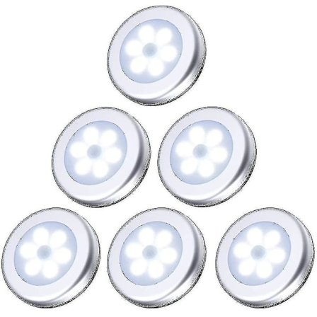 Sl 6 Pack Liiketunnistinlamppu. Kaappivalaisin. Led-anturivalot. Paristokäyttöinen - Snngv