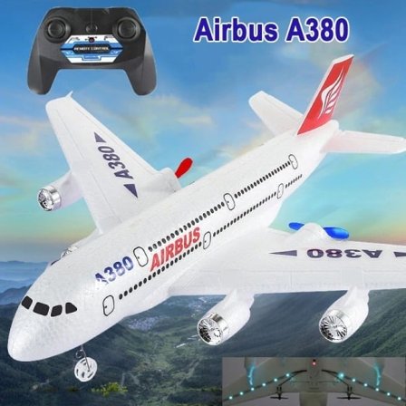 Airbus A380 RC fly 2.4G fastvinget Boeing 747 fjernbetjeningsfly, udendørs RC flymodel legetøj til børn drenge