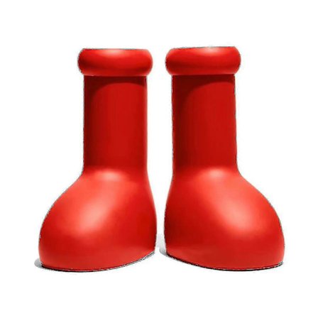 Suuret Punaiset Saappaat Luovat Punaiset Muodikkaat Sadekumisaappaat