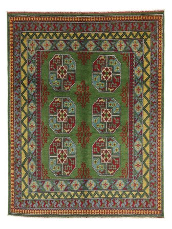 Dywan Afgan Fine 147X190 Czarny/Ciemnozielony (Wełna, Afganistan)