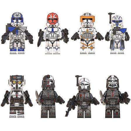 8 stk byggeklosser minifigur klon AhsokaTroopers mini lekefigur WM6095