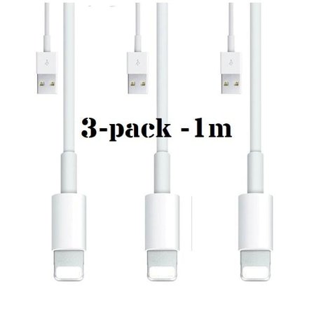 3-pack - Laddsladd Lightning kompatibelt med iPhone - Laddare