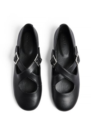 NA-KD Cross Strap Ballerina - Lave sko - Sort - EU 38