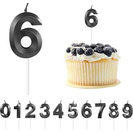 Tal Lys Sort, Tillykke med Fødselsdagen Lys Tal Fødselsdag Tal Lys Kage Lys til Piger Drenge Børn Voksne