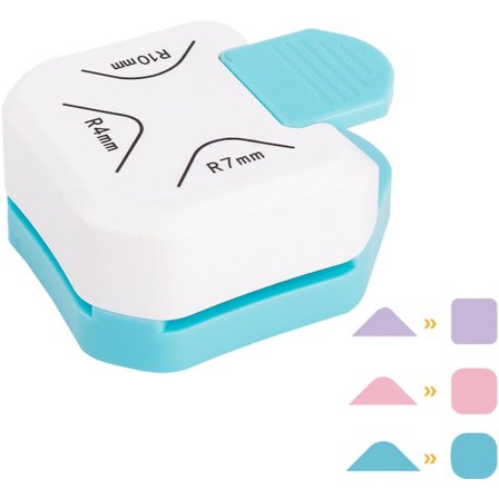 ING Creative Punch 3 in 1 kulmapora, valokuvaesitteille, paperille ja laminoinnille, R4, R7, R10 mm