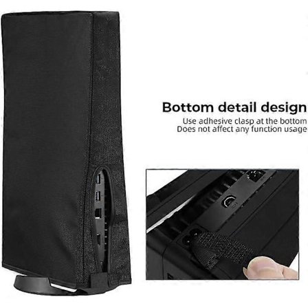 Pölysuoja yhteensopiva P-s5-konsolin kanssa, nailonkangas pölysuoja P-s5-konsolin suojalle ja silikoniset pölytulpat (musta)