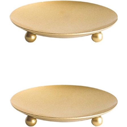 ING Lysestager til Stublys, Sæt med 2 Metal Lysestager til Stanglys, Fyrfadsstage til Bryllup, Røgelse, Bøn, Hjemmefest