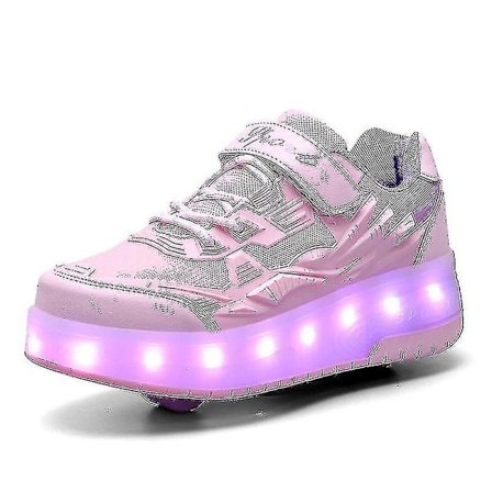 Børnesneakers Dobbelthjulede Sko LED Lys Sko Q7-yky
