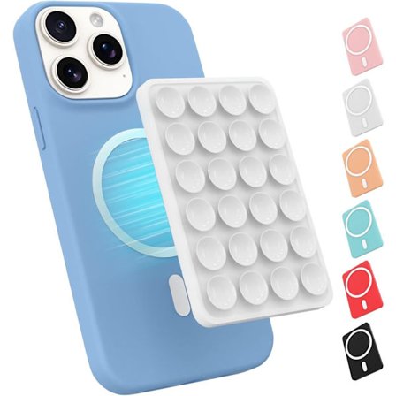 Magnetisk sugekop telefonholder til MagSafe etui, silikone klæbrig telefongreb til iPhone(ds)