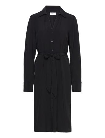 Vifini L/S Midi Shirt Dress/Su Vila Black