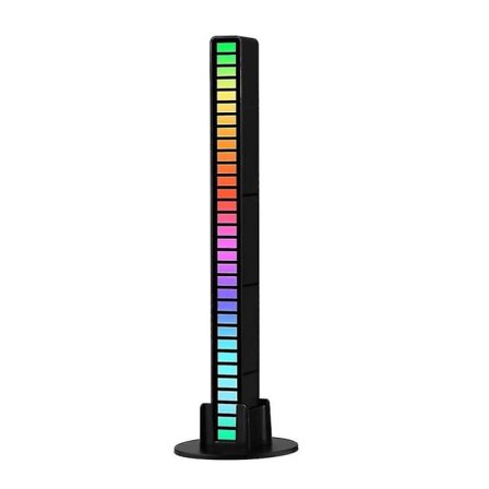 Rytme Lydstyret RGB Lys Musik Ambient Lys 32 LED Farverig Lampe Type-c Genopladelig