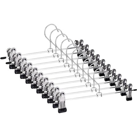Halkfria byxhängare i metall med justerbara klämmor