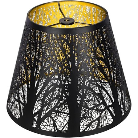 Liten Lampskärm, Fattigmansskärm i Metall med Trädmönster för Bordlampa och Golvlampa, Toppdiameter 6 X Bot