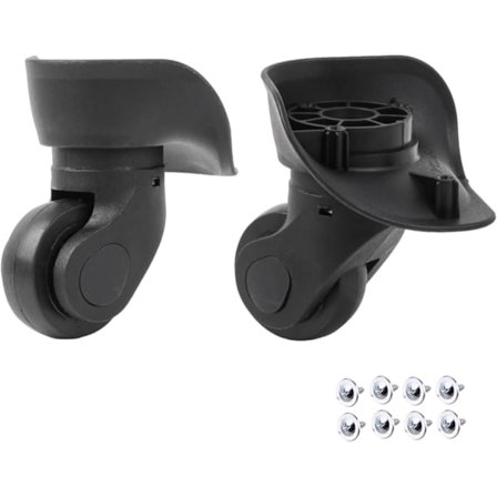 Resväskehjul, 1 par bagagehjul, ersättningshjul för resväskor, hjul för resväska, vagn, bagage (W041-2 L)