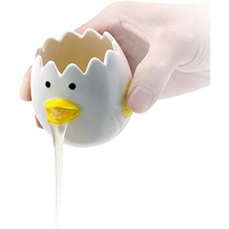 Søt Eggseparator, Keramikk Oppkast Kylling Eggeplomme Hvit Separator, Praktisk Husholdning Lite Eggfilter Splitter, Kjøkken Gadget Baking (Rosa)