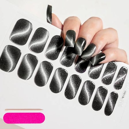16 Tips Semi-Härdade Gel Nagelstickers Ren Färg UV/LED Lampa Gel Nagellack Wraps Långvarig Full Täckning Gel Sticker Nageldekoration##