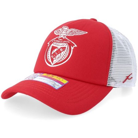 Fan Ink - Football Röd trucker Keps - Benfica Football Beyond Borders Red/White A-frame Trucker @ Hatstore