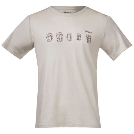 Bergans Backpack Wool Men's Tee Men short-sleeved sweaters Beige S