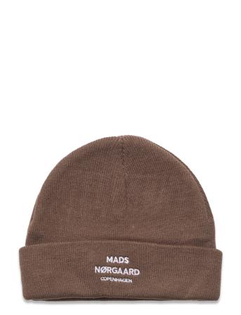 Isak Logo Ambas Beanie Brown Mads Nørgaard