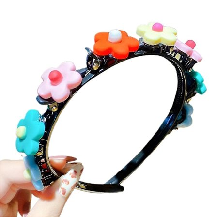 Søt hårbånd med klips - Allsidig prinsesse-frisyre pannebånd - Fargerike hårtilbehør