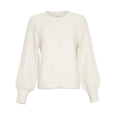Moss Copenhagen Cardigan Hvid, Dame Cardigans, Størrelse: M/L