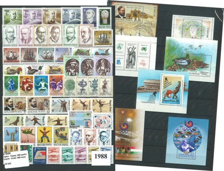 Ungarn - årgang 1988 - Postfrisk