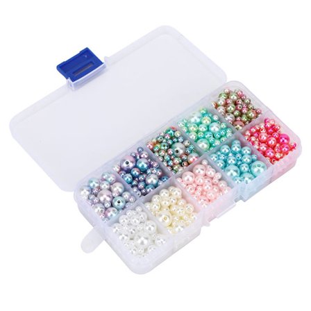 1 Ask Handgjorda Runda Pärlor Plast DIY Smycken Halsband Kläder Dekorationsaccessoarer