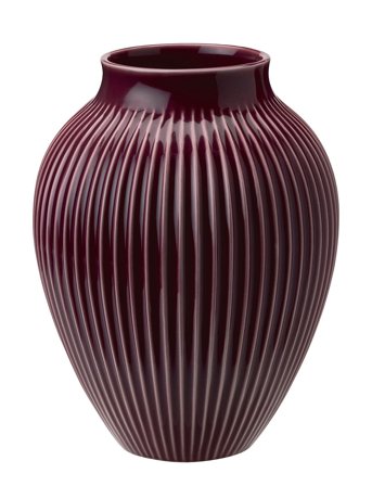 Knabstrup Vase H 20 Cm Ripple Berry Pink Knabstrup Keramik