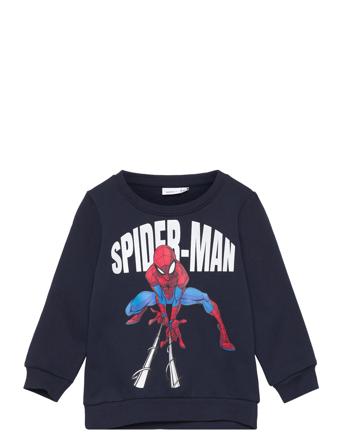 Nmmjox Spiderman Sweat Bru Noos Mar Sweat-shirt Genser Marineblå Name It*Betinget Tilbud