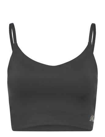 Linear Heritage Soft Bra Top Lingerie Bras & Tops Sports Bras - ALL Svart New Balance*Betinget Tilbud