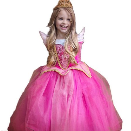 Barn Flickor Prinsessan Aurora Törnrosa Cosplay Kostym Tutu Tyllklänning