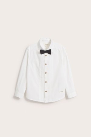 Newbie | Skjorta med fluga | Offwhite