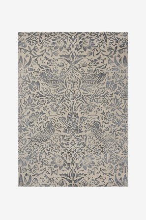 Brink & Campman - Ullteppe Pure Strawberry Thief Ink - Blå - Ulltepper - 200X280 - Fra Homeroom