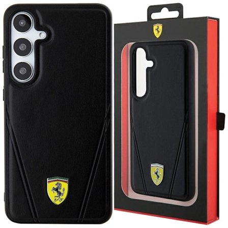 Ferrari Hot Stamp V Lines MagSafe-deksel til Samsung Galaxy S24+ - Svart