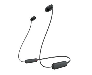 Sony WI-C100 - Black - Bluetooth-hörlurar med öronsnäckor