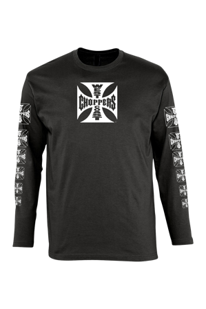T-Shirt met Lange Mouwen West Coast Choppers OG LBC Zwart XXXL