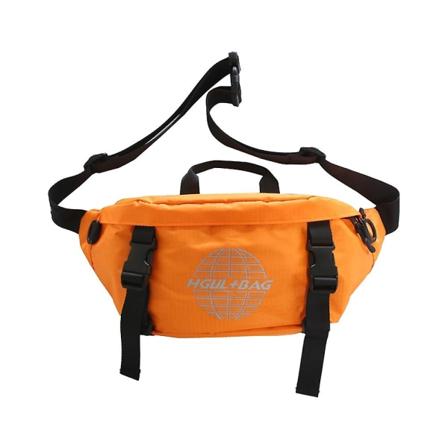 Nylonpung Enkel afslappet lille taskeværktøj Personlighed Reflekterende en-skulder diagonal taske orange