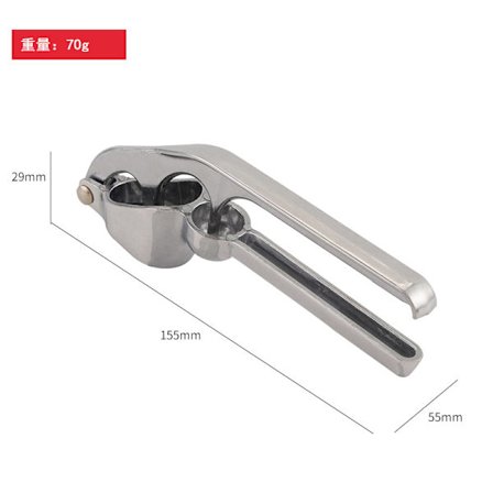 Hvitløkspresse i aluminium med rengjøringsverktøy