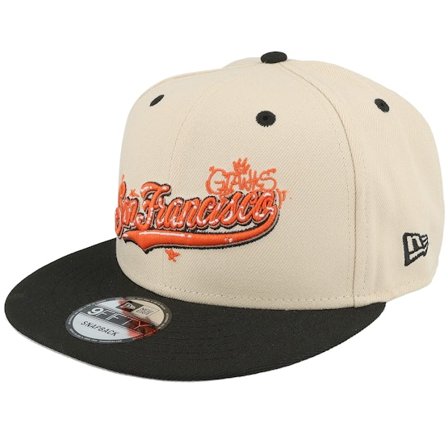 New Era - MLB Beige snapback Kasket - San Francisco Giants Team Art Khaki/Black Snapback @ Hatstore