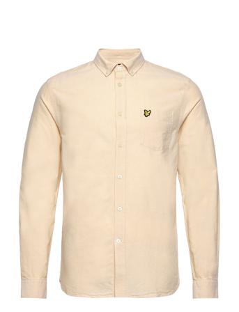 Regular Fit Light Weight Oxford Shirt Skjorte Casual Gul Lyle & Scott