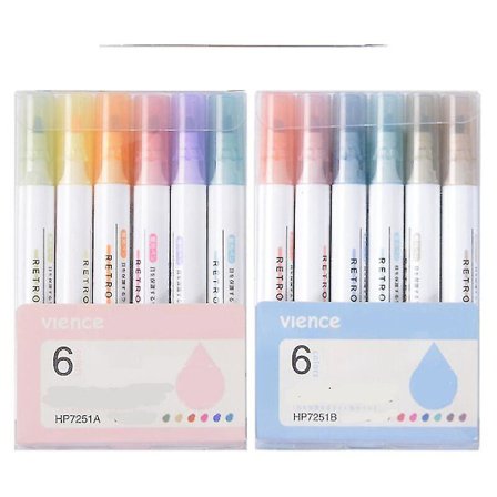 Morandi Hard Head Retro Färg Macaron Markeringspenna Student Färg Markeringspenna (vintage Färg Markeringspenna)