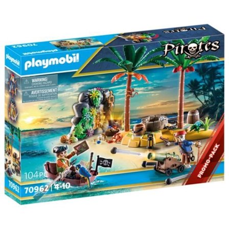 PLAYMOBIL - 70962 - Pirate - Pirate Island - Treasure Island Adventure - 104 stykker