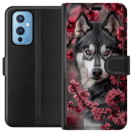 Yhteensopiva Lompakkokotelo OnePlus 9 Susi Punaiset Silmät Eläin Susi Mystinen