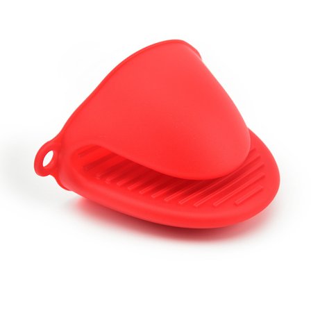 2 par tykke silikon varmebestandige grytekluter for matlaging, baking, grilling og grilling (rød)