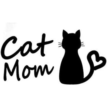 (13×6,70,1×cm) 10 stk. Bilvinduesmærkater Vandtætte Vinylmærkater Kattemor Kærlighedsmønster 13cm x 6,7cm