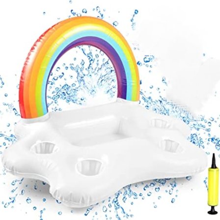 Pool Bar Uppblåsbar Pool Kopphållare Flytande