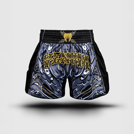 Venum Wolf Atak Thaishorts Svart Grå