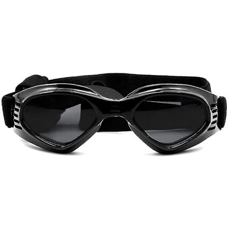 Hvalpe Solbriller Vandtætte Vindtætte UV Beskyttelse Kæledyrs Solbriller Hund Dekorative Solbriller Sort(1stk)